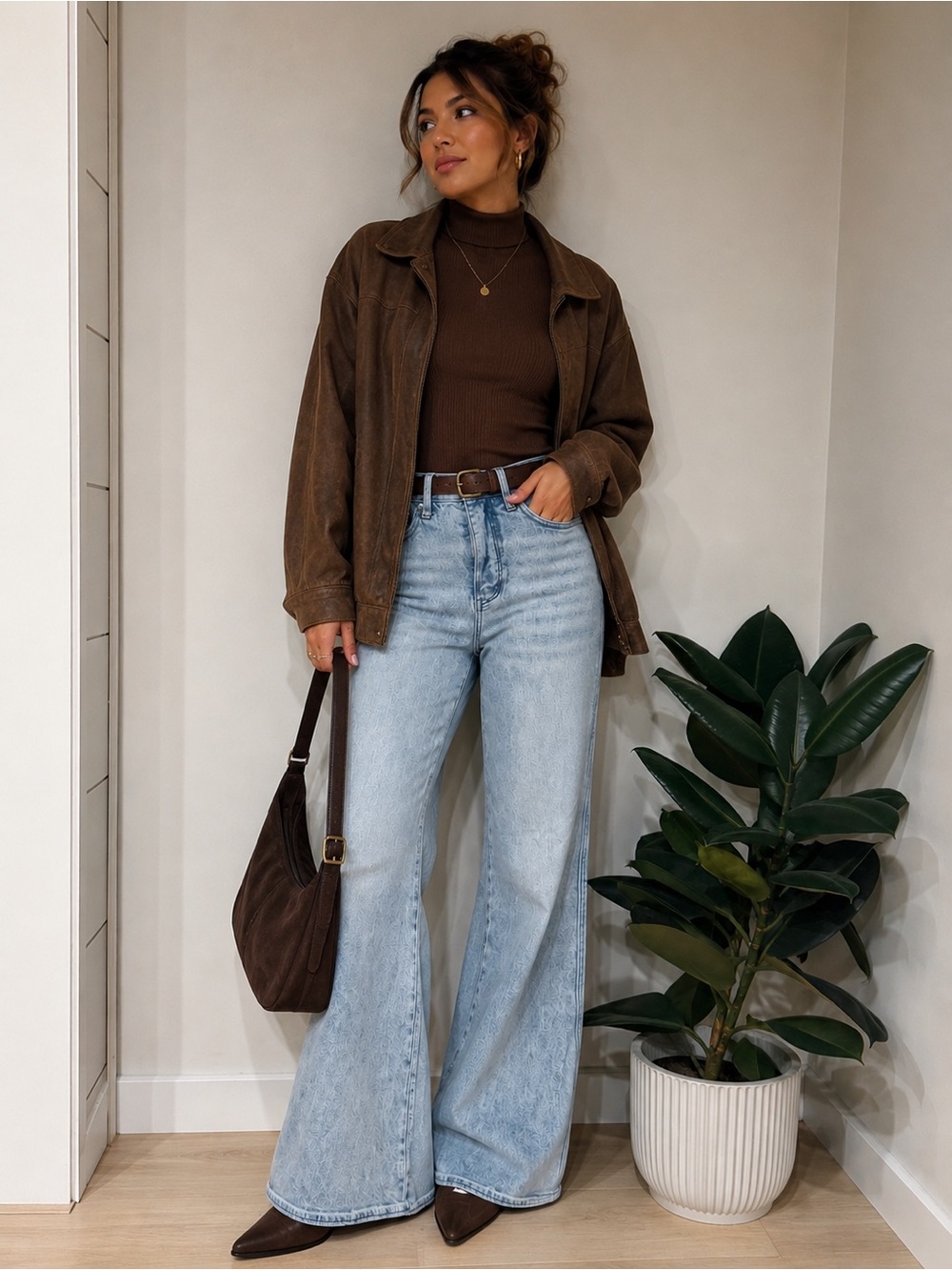 Judy Blue High Rise Light Wash Tummy Control Retro Wide Leg Jeans 3/26